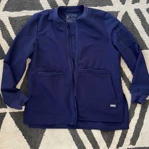Figs navy scrub jacket M